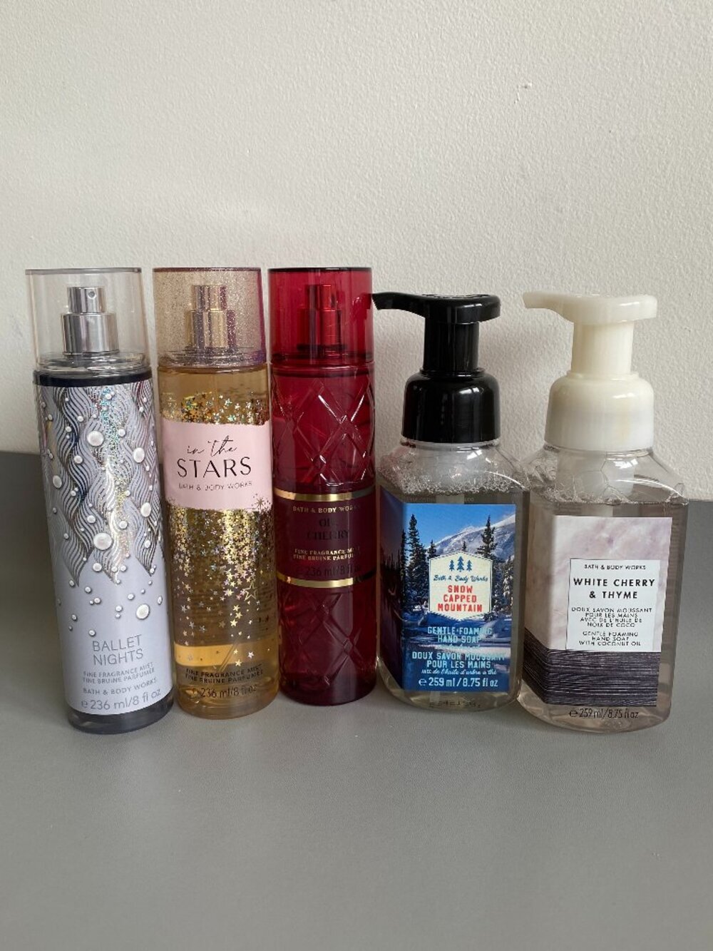 Bath & Body Works New 5-Pc Bundle In The Stars, Ballet Nights, Oh Cherry + Soaps